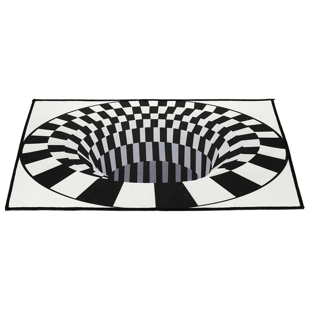 Schwarz Weiß 3D Visual Illusion Abyss Bodenmatte Teppich Schlafzimmer Teppich 