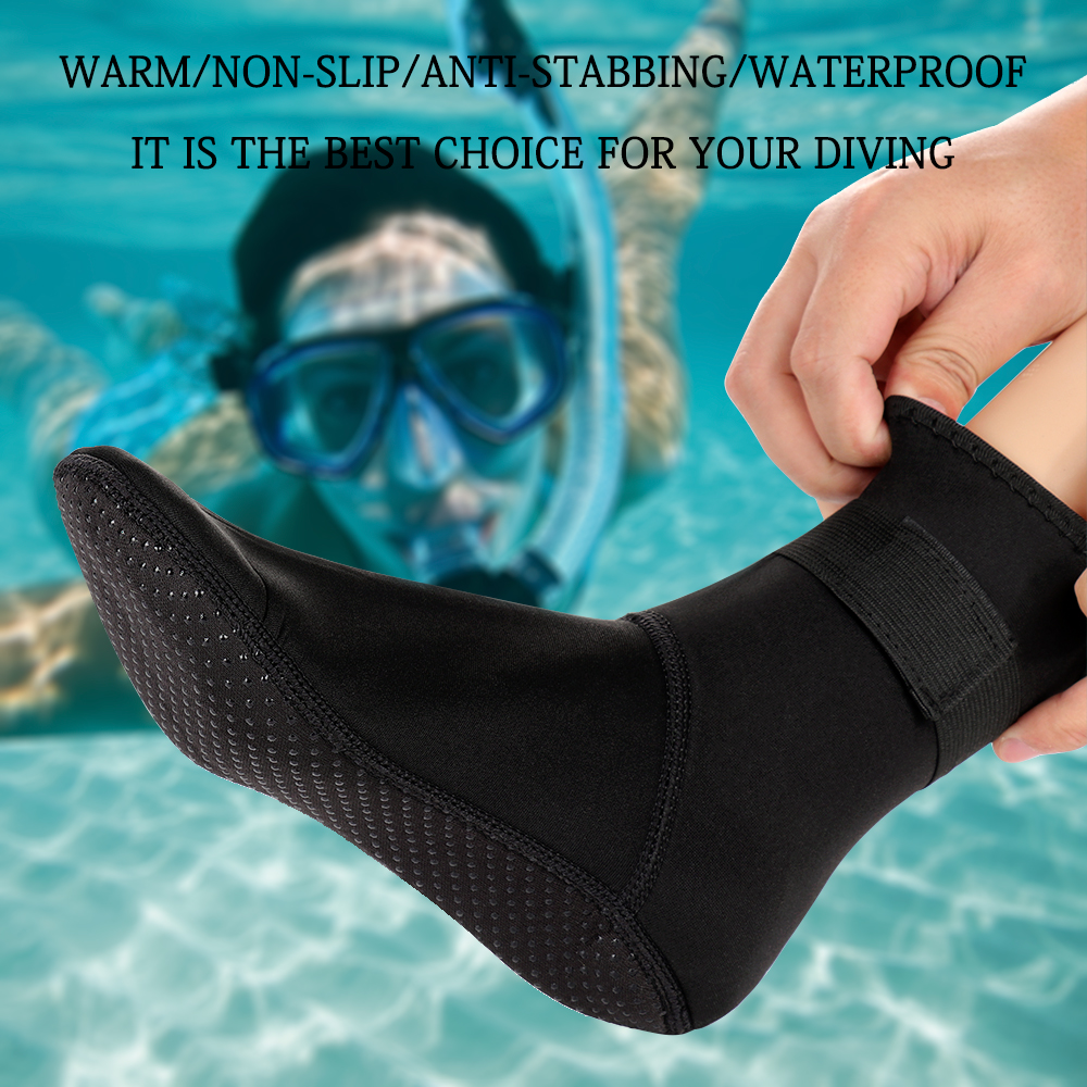 3mm Unisex Neoprene Diving Swimming Socks Scuba Surfing Snorkeling Anti Slip 