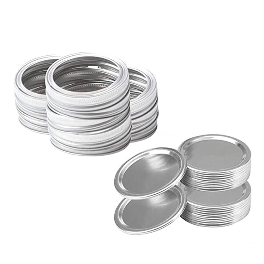 2020 72/70/86mm Regular Mouth Canning Lids Bands Split Type Leak Proof ...