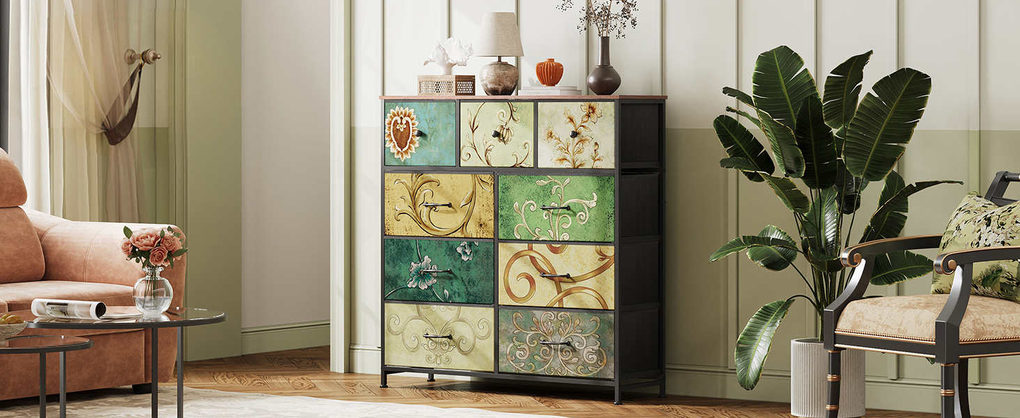 Coiffeuse chambre avec structure stable et tiroirs en tissu