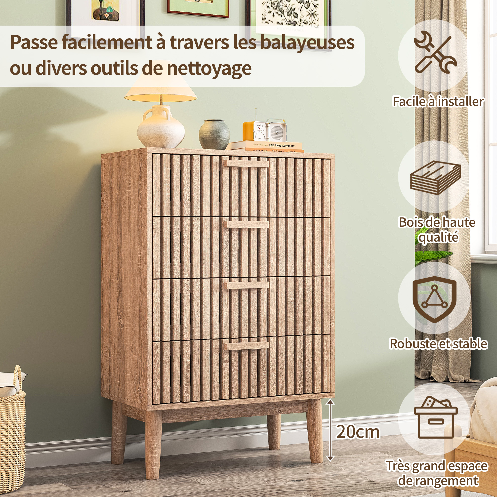 Meuble de rangement commode pour salon et bureau