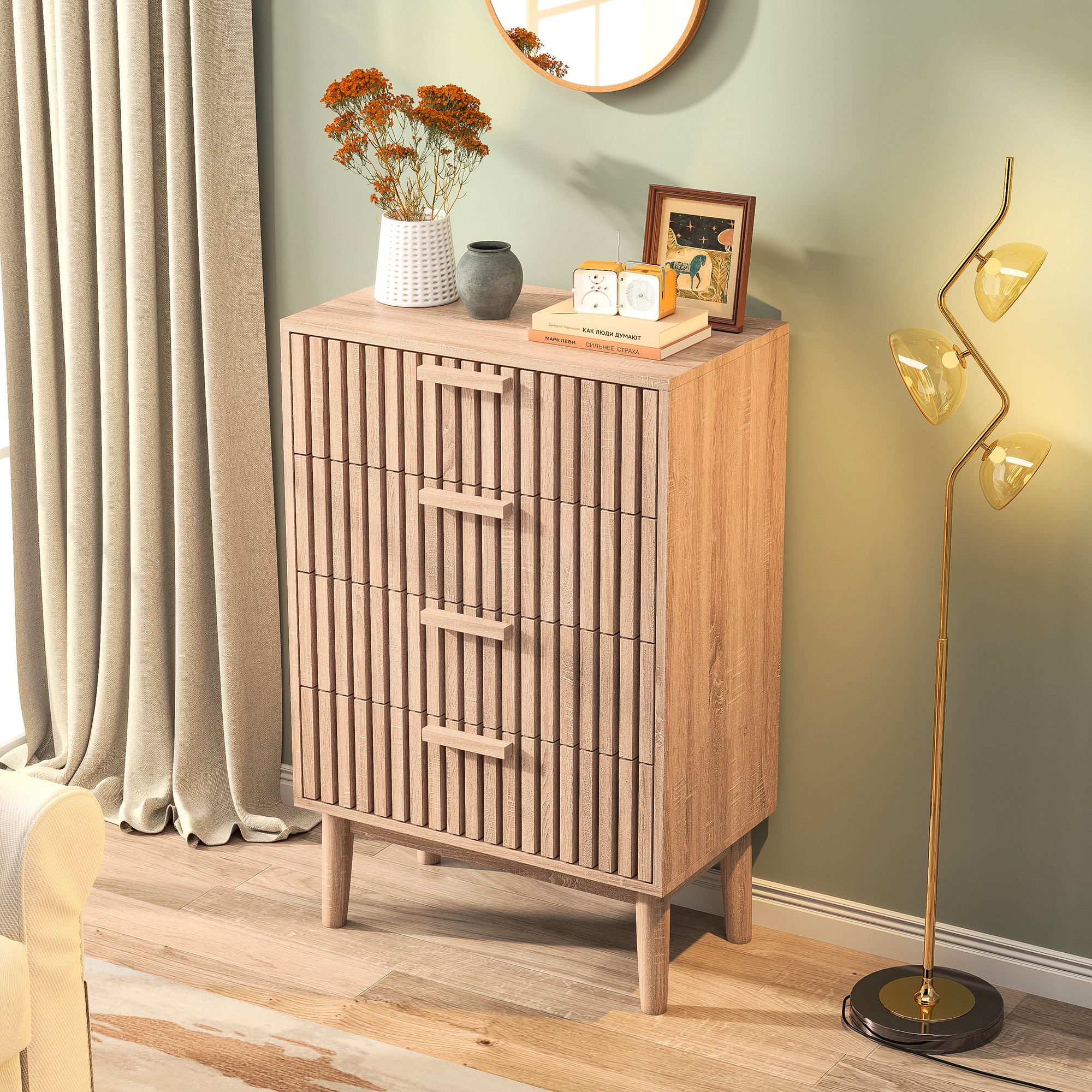 Commode tiroirs moderne meuble de rangement