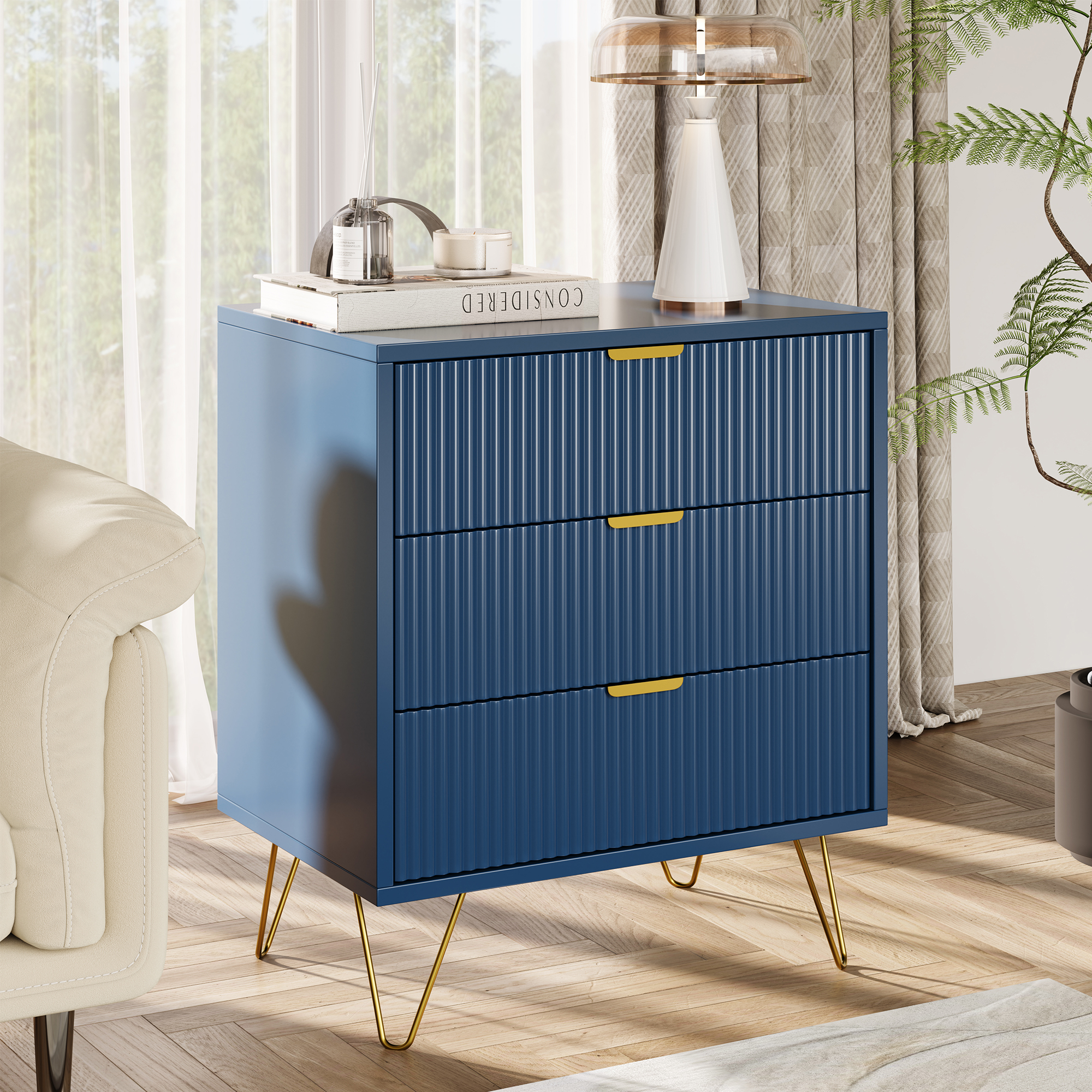 Commode bleu moderne pour chambre et salon